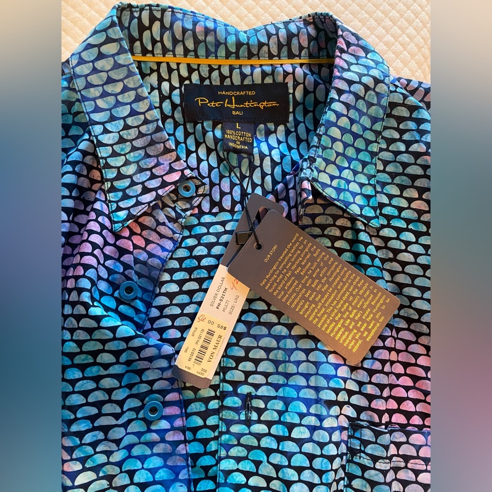 NWT Blue and Purple Casual Button Down Shirt